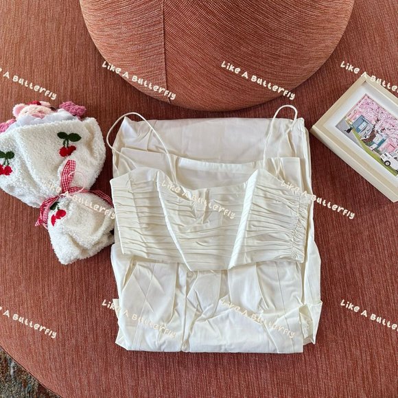 Reformation Carlow Two Piece Dress - White - Picture 9 of 12